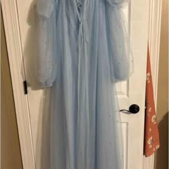 Light Blue Maternity Dress - Picture 6 of 7